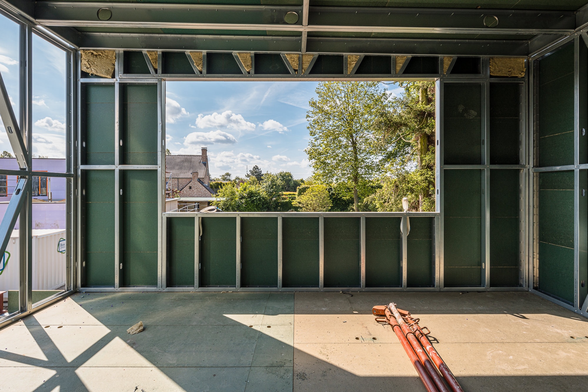 Fastwall project - housing - construction site - steel frame - ossature métallique - window